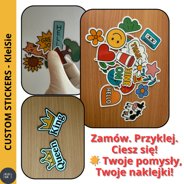 Naklejka z Twoją grafiką – rozmiar MAŁY / custom / personalizowana - 5 naklejek lub więcej - obrazek 4