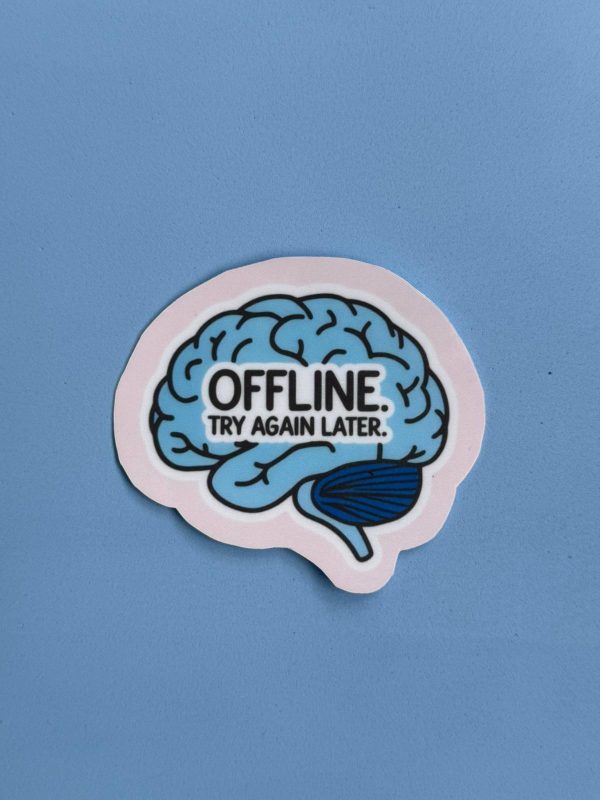 Naklejka / Napis "Offline. Try again later."