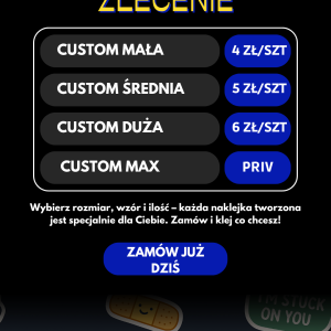 Naklejka z Twoją grafiką – rozmiar MAŁY / custom / personalizowana - 5 naklejek lub więcej