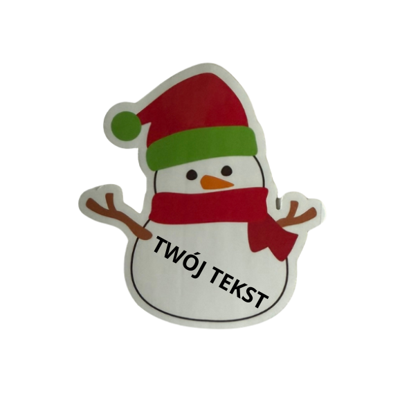 🎨 Naklejki Świąteczne – Twój Tekst na Wybranym Wzorze - obrazek 2