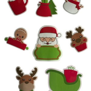 🎨 Naklejki Świąteczne – Twój Tekst na Wybranym Wzorze