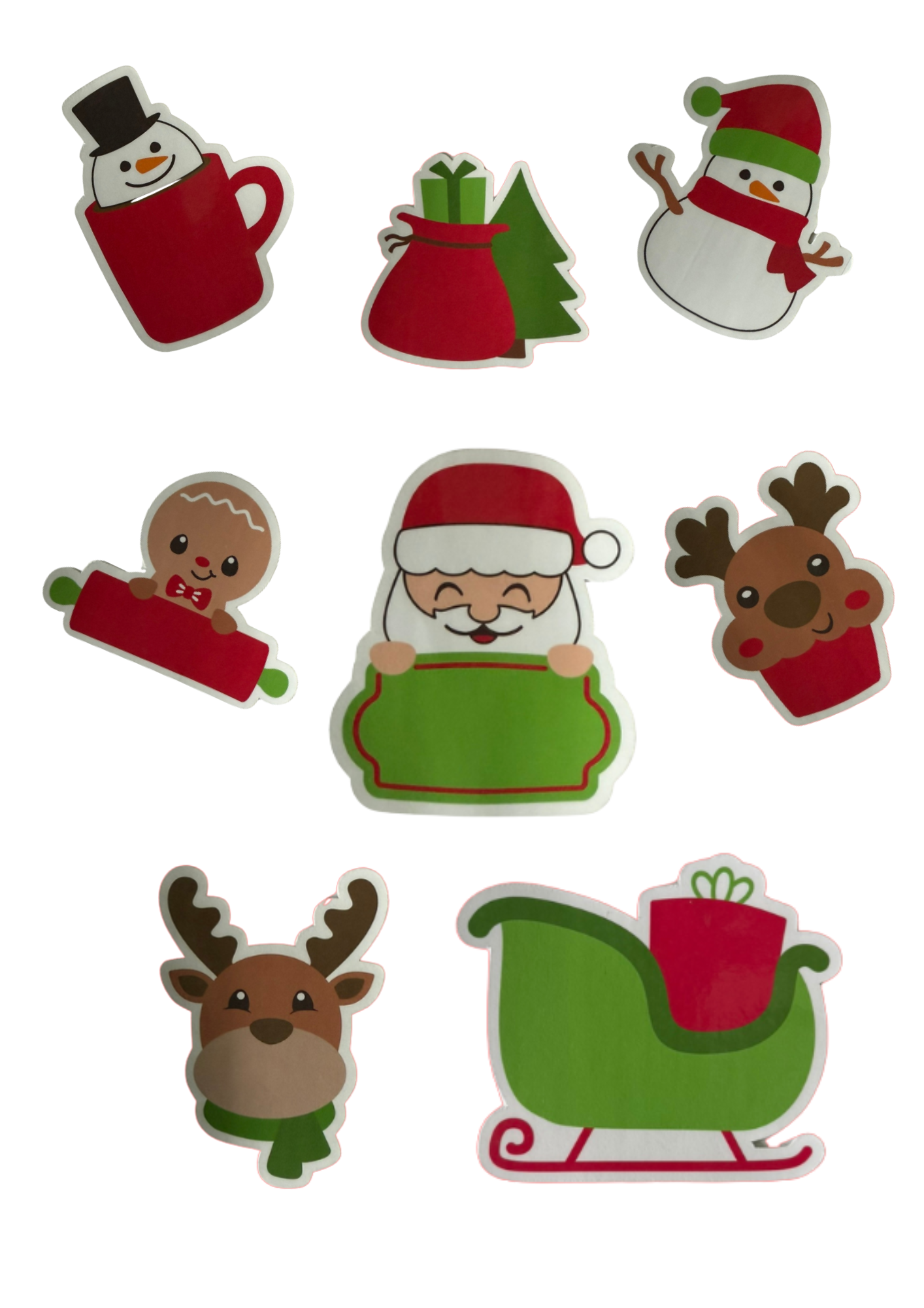 🎨 Naklejki Świąteczne – Twój Tekst na Wybranym Wzorze